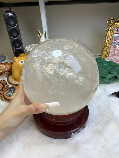 Garden quartz sphere, approximately