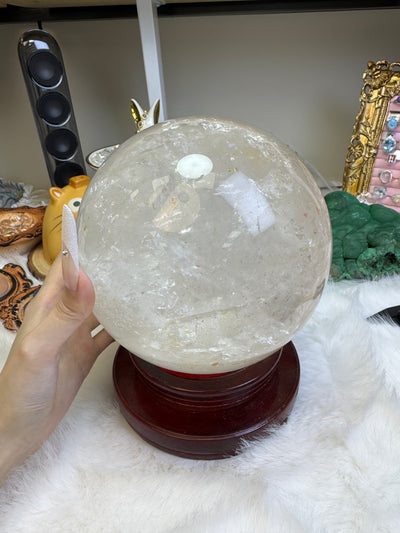 Garden quartz sphere, approximately